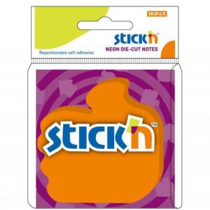 Notes samoprzylepny Stick'n Kciuk pomarańczowy neon 76x76mm, 50szt
